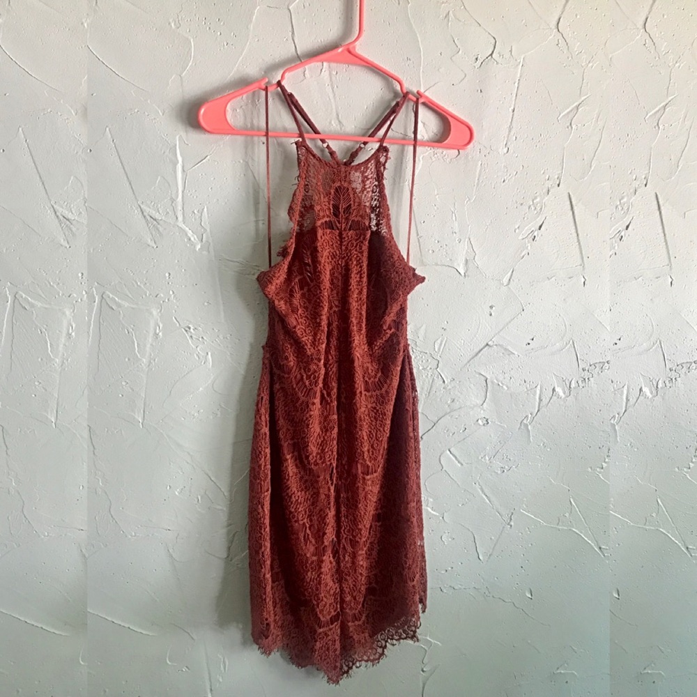 Free People She's Got It lace slip dress